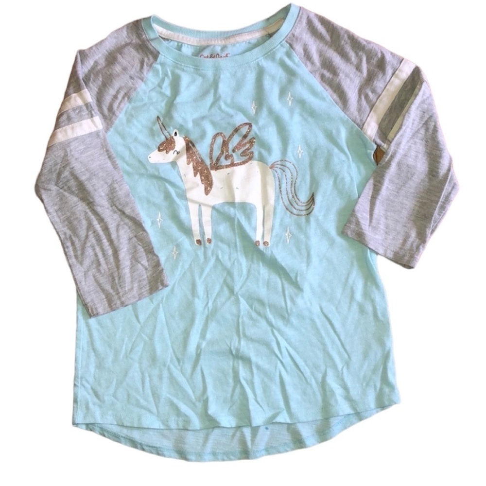 Unicorn top 10/12 Cat and Jack‎ girls 3/4 sleeve spring